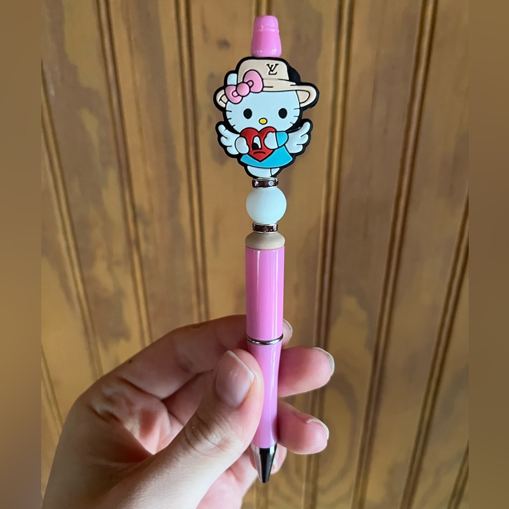 Pink Sanrio Hello Kitty Ballpoint Beaded Pen